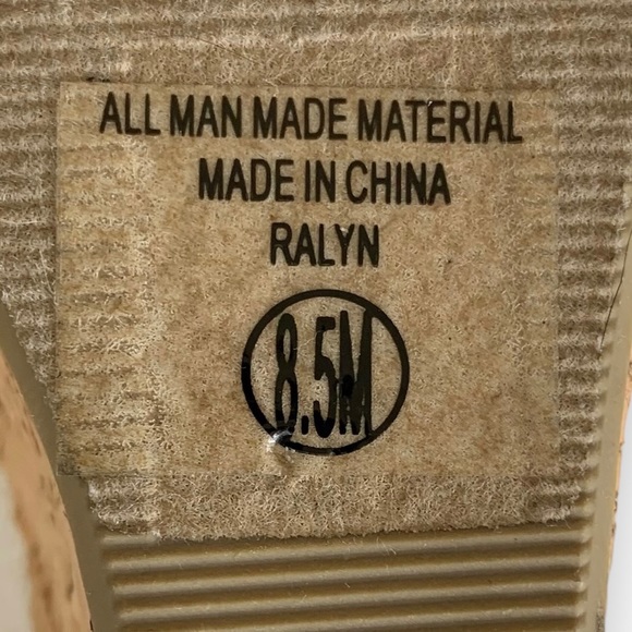 Solanz Ralyn Cream Peep-Toe Slingback Platform Wedge Sandals - Picture 9 of 10